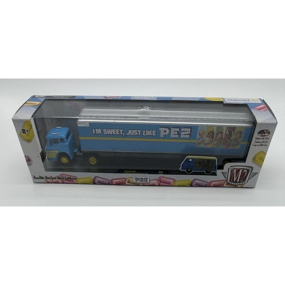 M2 MACHINES PEZ TRANSPORT TRUCK LOT 2 LOVE AT FIRST BITE & JUST LIKE PEZ DIECAST